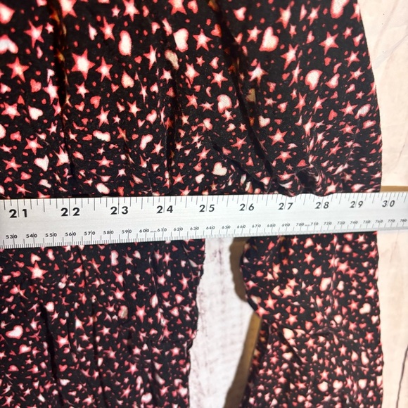 Torrid Emma Babydoll Rayon Lace Trim Women's Black Floral Tunic Heart Top 4X - Picture 5 of 8